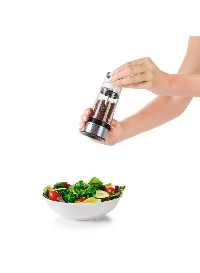 OXO Good Grips 2-in-1 Salt & Pepper Grinder & Shaker, Silver - Image 2