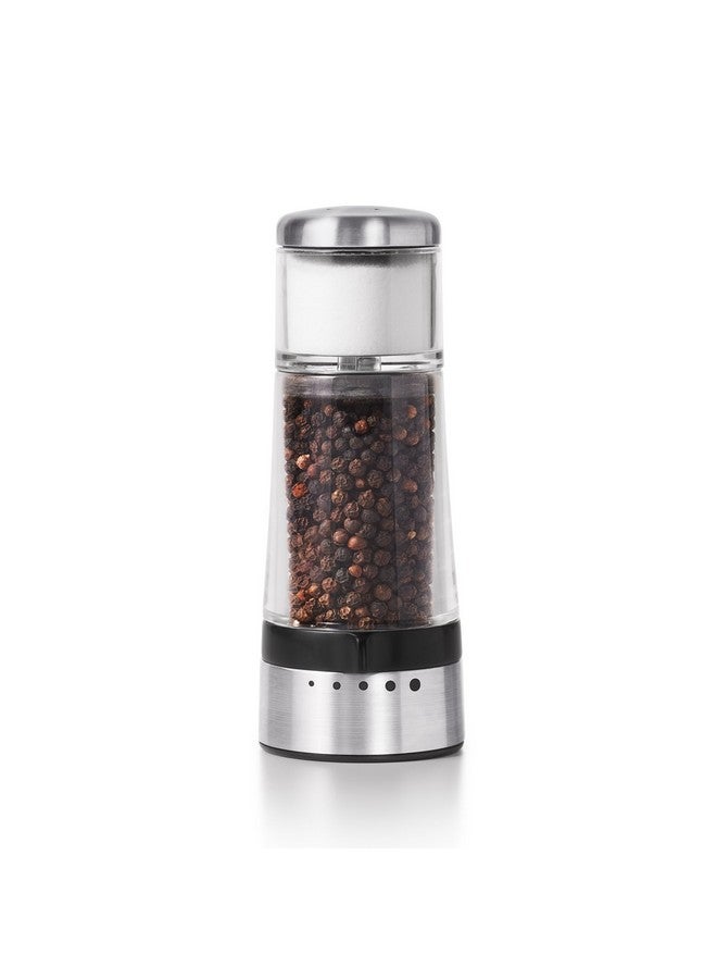 OXO Good Grips 2-in-1 Salt & Pepper Grinder & Shaker, Silver - Image 1