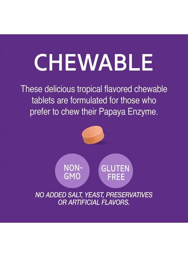 21st Century Papaya Enzyme Chewable Tablets, Tropical, 100 Count - Image 3