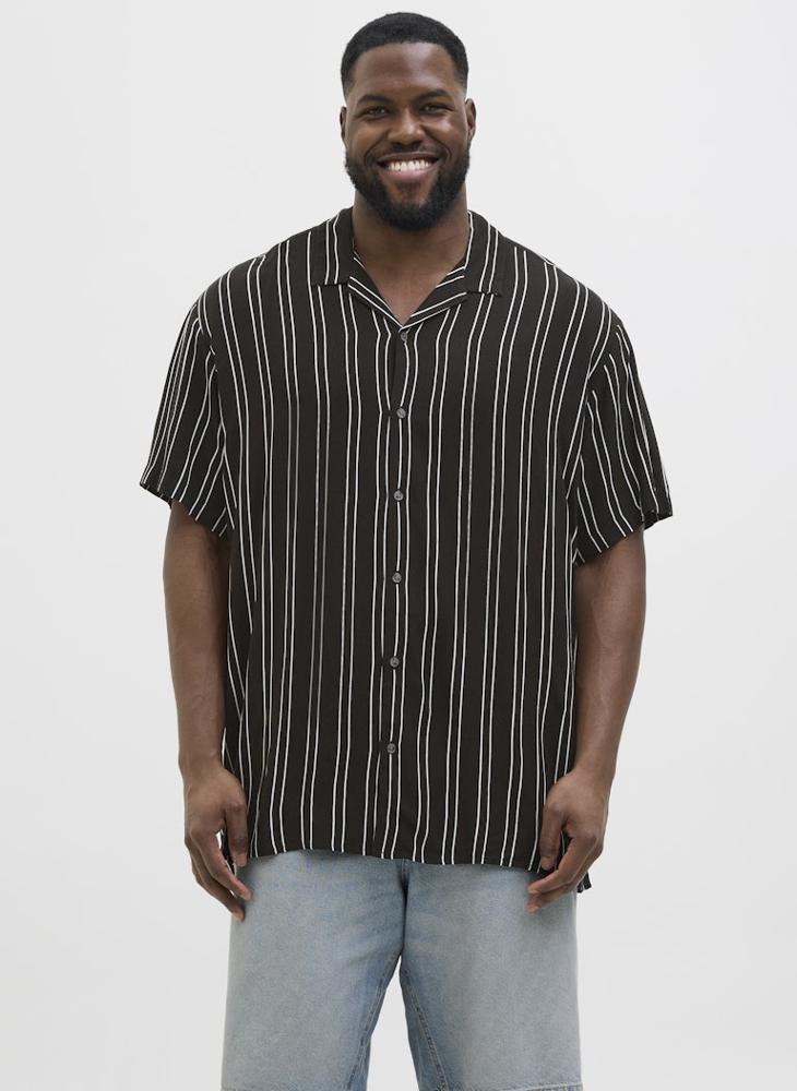 JACK & JONES Plus Size Striped Regular Fit Shirt  - Image 1
