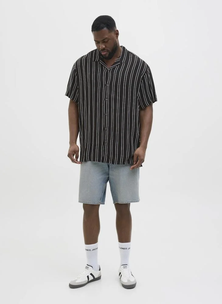 JACK & JONES Plus Size Striped Regular Fit Shirt