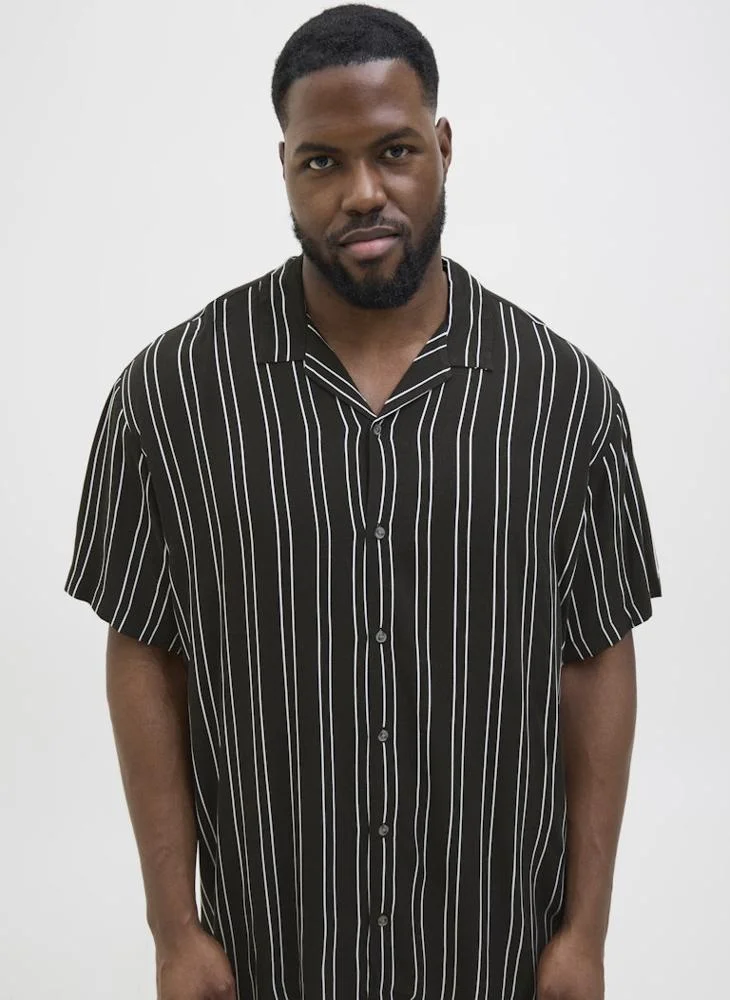 JACK & JONES Plus Size Striped Regular Fit Shirt