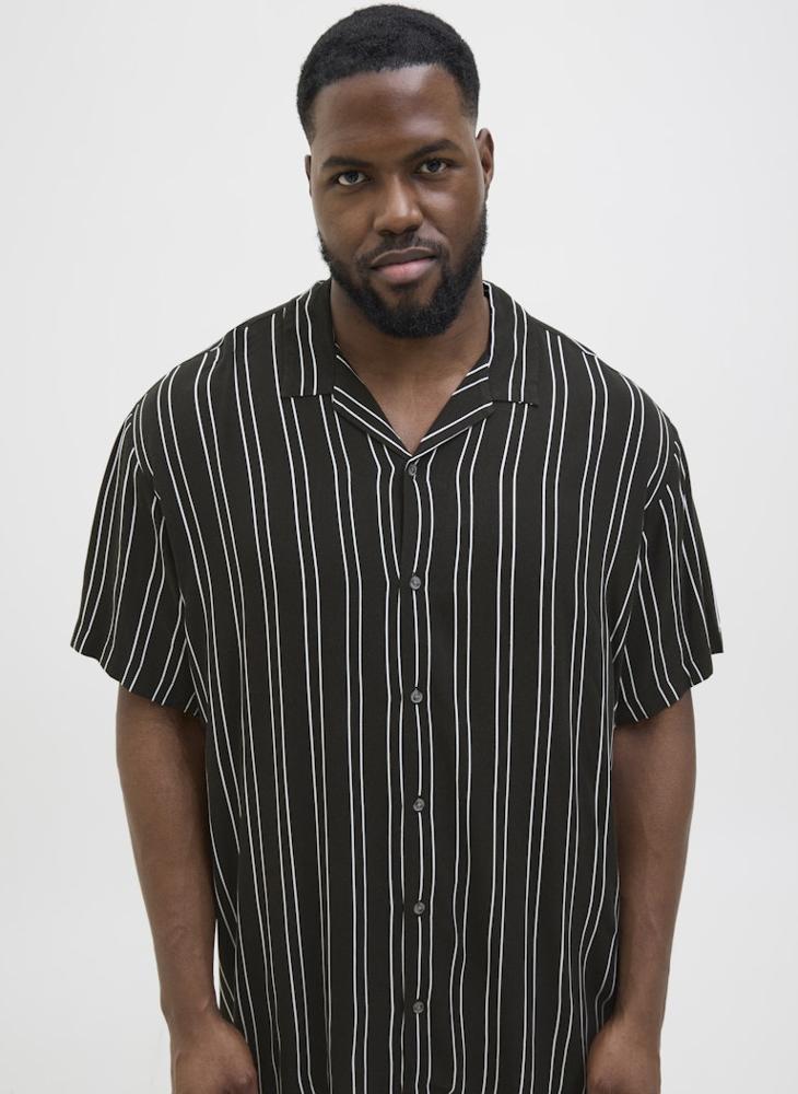 JACK & JONES Plus Size Striped Regular Fit Shirt  - Image 3