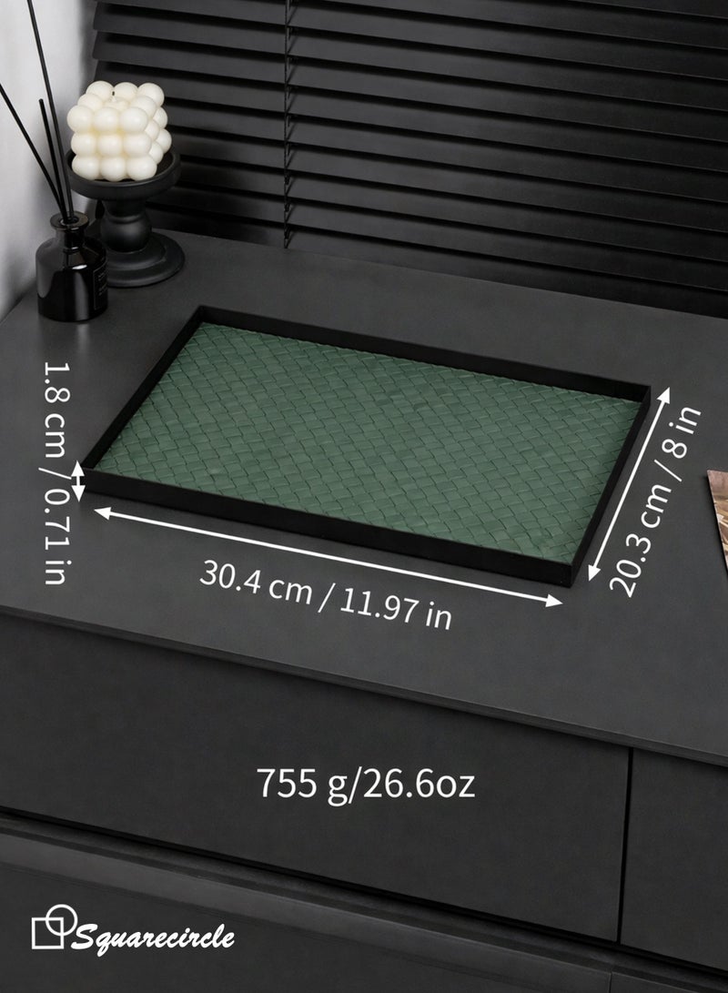 دائرة مربعة صينية ديكور عصرية للمنزل – منظم أنيق للمجوهرات والمفاتيح والشموع، مناسبة للمدخل وغرفة المعيشة - Image 5