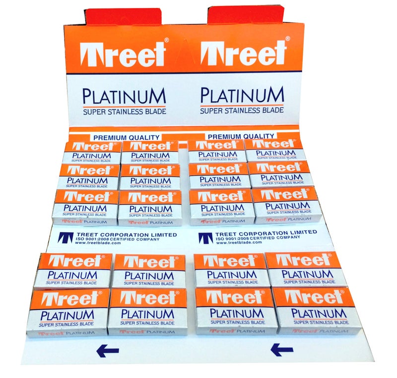 Treet Platinum Super Stainless Double Edge Razor Blades 200 blades