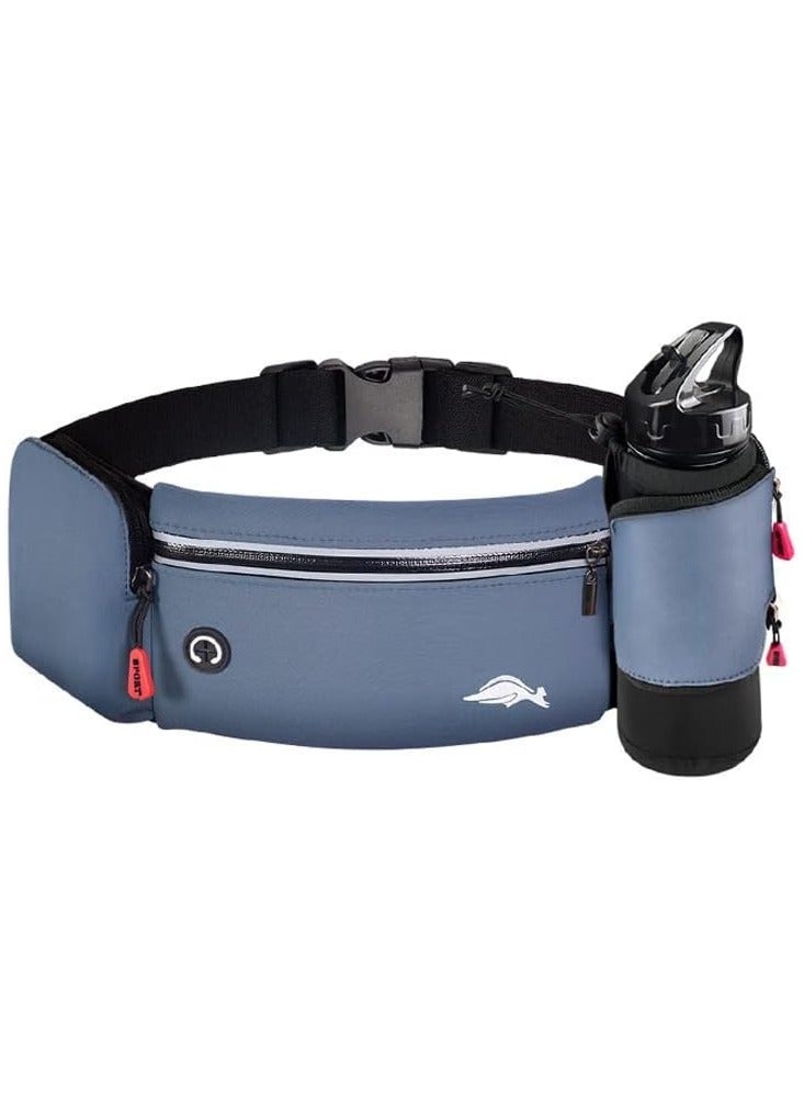 Generic Running Belt Bag, Running Belt Bag with Foldable Water Bottle Holder, Running Phone Holder for Women and Men, Water Resistant and Non Bouncing, Perfect for Running, Cycling and Walking  - Image 1