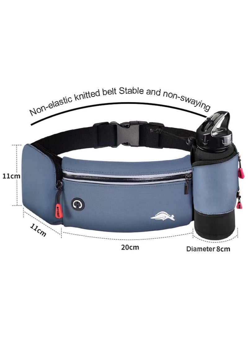 Generic Running Belt Bag, Running Belt Bag with Foldable Water Bottle Holder, Running Phone Holder for Women and Men, Water Resistant and Non Bouncing, Perfect for Running, Cycling and Walking  - Image 2