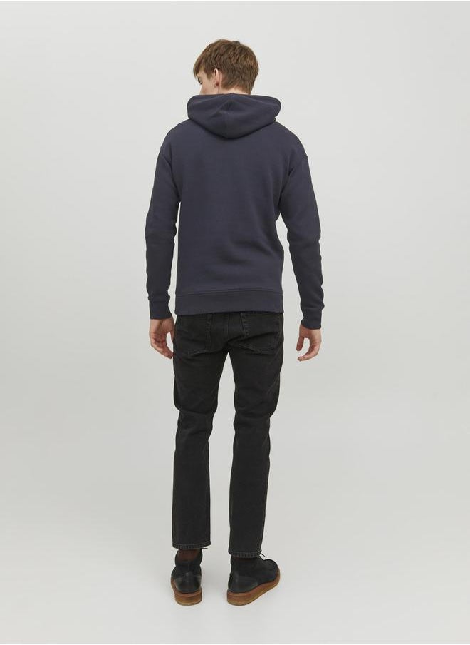 JACK & JONES - Emboss Logo Print Relaxed Fit Hoodie - Image 1