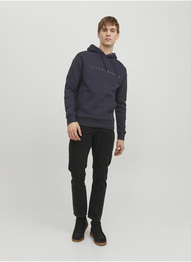JACK & JONES - Emboss Logo Print Relaxed Fit Hoodie - Image 1