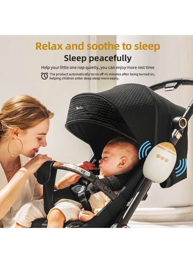 Automatic Soother for Peaceful Baby Sleep Rocks any Stroller or Pram,Sounds Portable Sleep Sounds Portable Sleep Aid for Newborns Preemies USBC Rechargeable White Noise Machine - Image 2