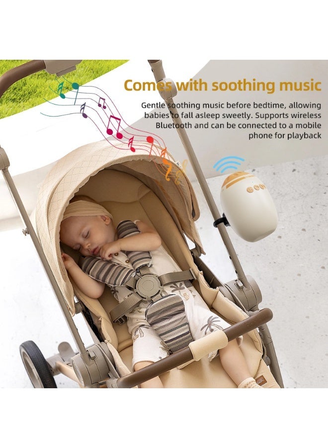 Automatic Soother for Peaceful Baby Sleep Rocks any Stroller or Pram,Sounds Portable Sleep Sounds Portable Sleep Aid for Newborns Preemies USBC Rechargeable White Noise Machine - Image 5
