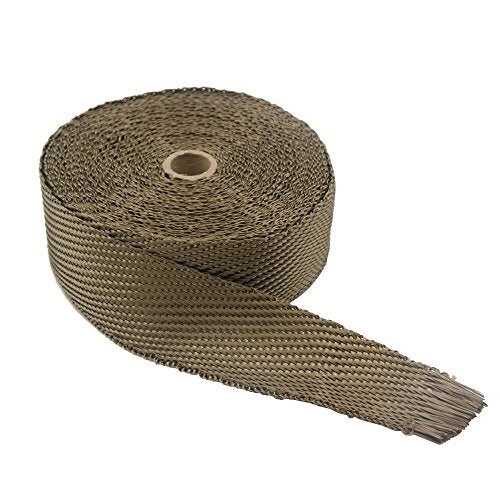 LEDAUT 2"x 50' Twill Weave Motorcycle ATV Titanium Exhaust Heat Shield Wrap with 11.8" Locking Ties (Pack of 15) - Image 4