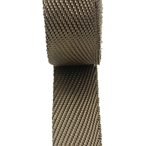 LEDAUT 2"x 50' Twill Weave Motorcycle ATV Titanium Exhaust Heat Shield Wrap with 11.8" Locking Ties (Pack of 15) - Image 5