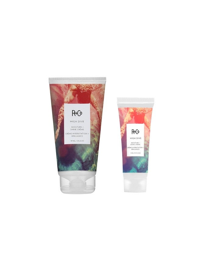 آر+كو كريم ترطيب ولمعان هاي دايف من آر+كو (١٤٠ مل) + عبوة سفر إضافية (٠.٥ مل) | ترطيب عميق، يُنعم الشعر، ويُزيل التجعد | نباتي، خالٍ من القسوة | عبوة من قطعتين - Image 1