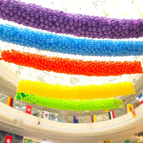 Simple polymer شبكة إسقاط البالونات (تحتوي على 200 بالون لاتكس 10 بوصة) حقيبة إسقاط البالونات شبكة إطلاق البالونات لمستلزمات احتفال عيد الميلاد ورأس السنة الجديدة، البالونات غير مدرجة، ب - Image 4