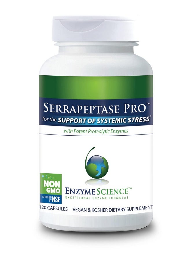 Enzyme Science - Serrapeptase Pro 120 Capsules Serratiopeptidase Supplement For Sinus Immune & Cardiovascular Support - Image 1