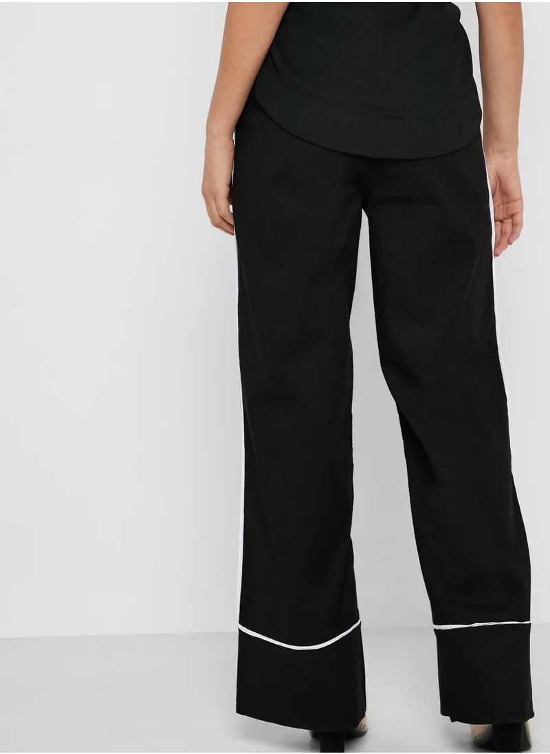 The Label Life High Waist Piping Trim Pants