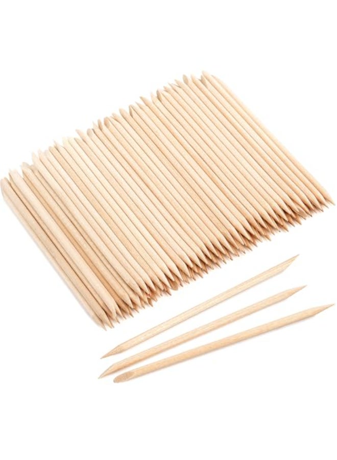 EWVVSS 600 Pcs 45 Inch Orange Sticks for Nails Double Sided MultiUse Wooden Cuticle Pusher Sticks Manicure Pedicure Tool Cuticle Sticks or Eyebrow Waxing Sticks for Facial Hair Removal - Image 1