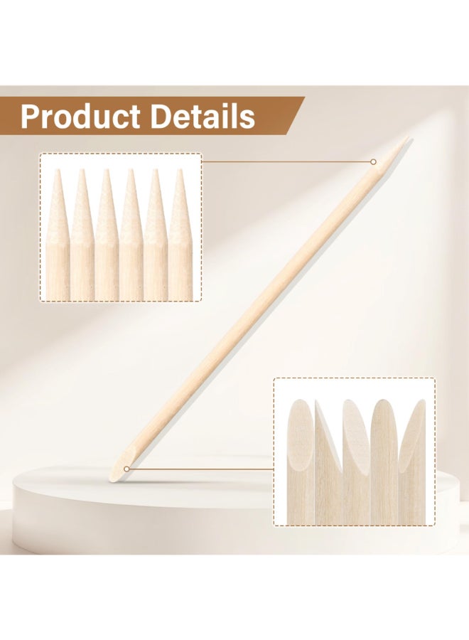 EWVVSS 600 Pcs 45 Inch Orange Sticks for Nails Double Sided MultiUse Wooden Cuticle Pusher Sticks Manicure Pedicure Tool Cuticle Sticks or Eyebrow Waxing Sticks for Facial Hair Removal - Image 4