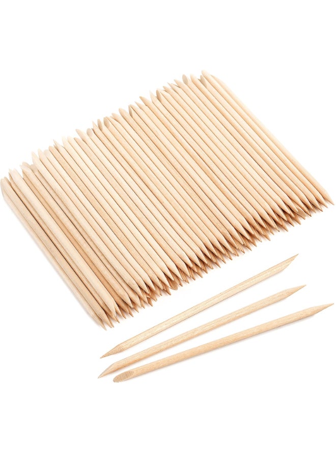 EWVVSS 600 Pcs 45 Inch Orange Sticks for Nails Double Sided MultiUse Wooden Cuticle Pusher Sticks Manicure Pedicure Tool Cuticle Sticks or Eyebrow Waxing Sticks for Facial Hair Removal - Image 2