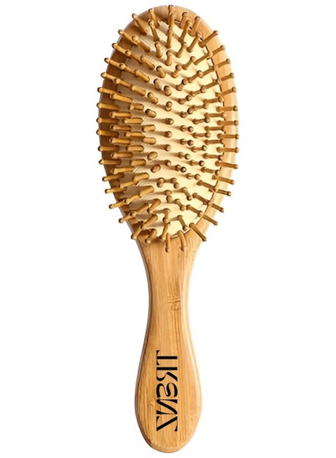 Natural bamboo wooden hairbrush for detangling and scalp massage - R50