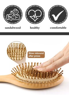 TRENZ Hair Comb Wooden Hair Comb, Natural Bamboo Hair Brush Detangling Brush Massage  - Image 2