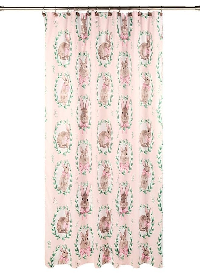 The Lakeside Collection Bunnies & Bows Bath Collection - Shower Curtain - Image 3