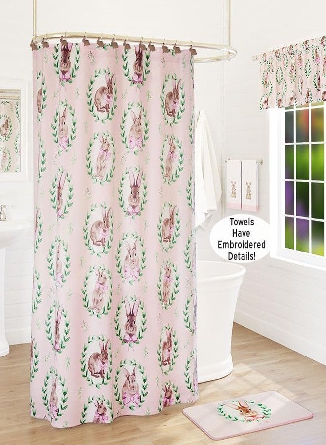 The Lakeside Collection Bunnies & Bows Bath Collection - Shower Curtain - Image 2