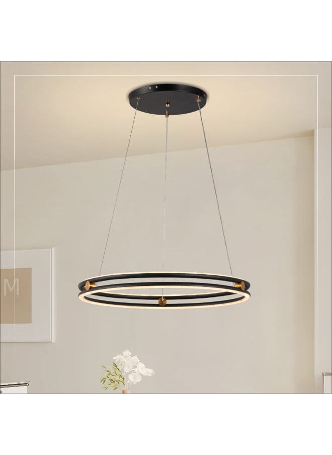 Best Power Luxury LED Chandelier With 3 Brightness Levels |134W Round Pendant Lamp 60CM Diameter Adjustable Height Ideal For Entryway Living Room Dining Room Bedroom  - Image 1