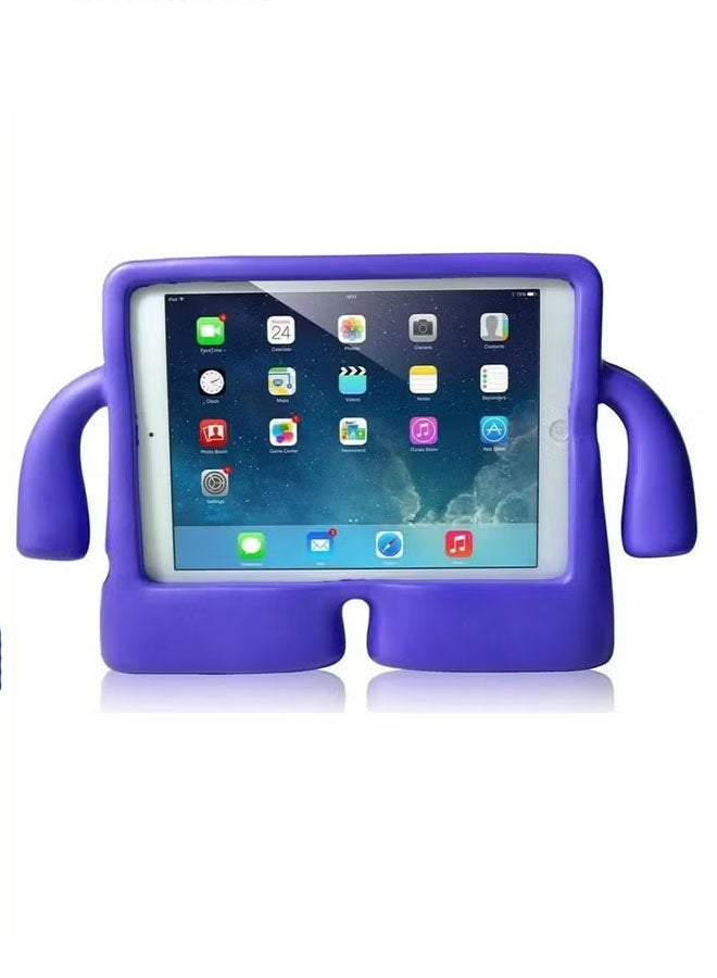 Kids Shock‑Proof EVA Case with Handle & Stand for iPad Air Air 2 9.7 Bright Durable Cover(Purple)