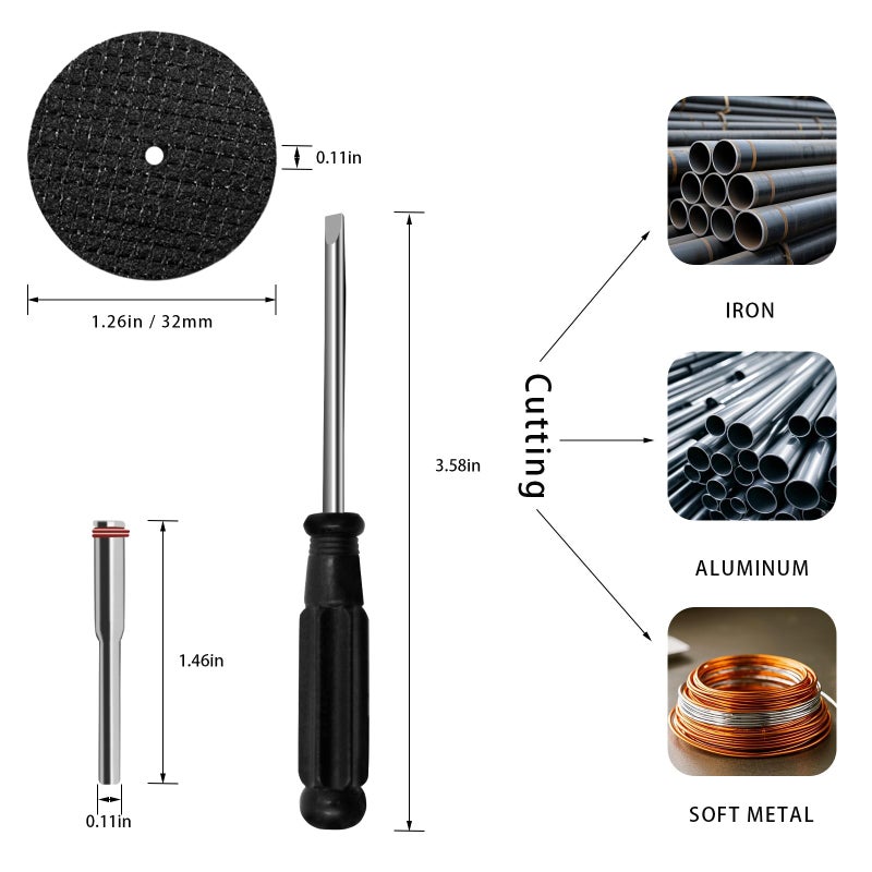 NIANNIAN 66Pcs Cutting Wheel Set for Dremel Rotary Tool 20Pcs Resin Cutting Discs 6Pcs HSS Circular Saw Blades 10Pcs 545 22mm Diamond Cutting Wheels 20Pcs Sanding Drum 8Pcs Shank and 2Pcs Screwdrivers - Image 3