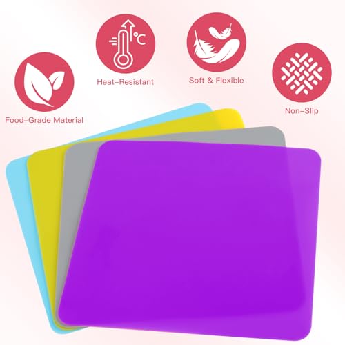 Ninsula 8P Jar Opener Gripper, Multi-function Silicone Jar Gripper with Arthritis Weak Hands, Non Slip Pad, Colorful Rubber Jar Opener Grippers, Lid Cap Gripper Pads(Round & Square) - Image 5
