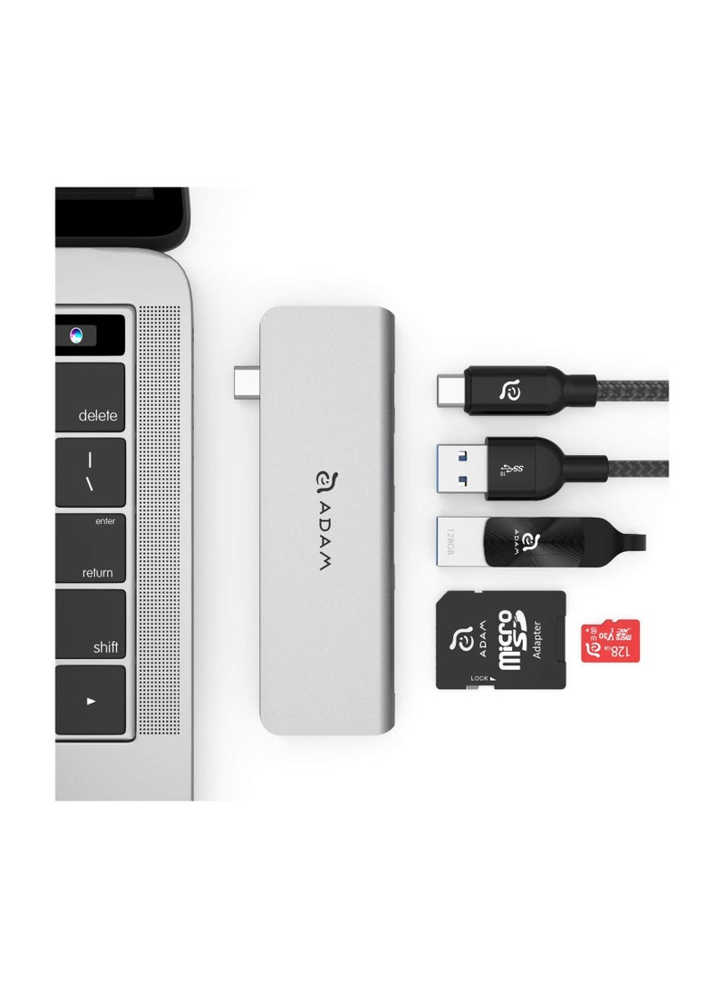 Adam Elements CASA Hub i8- USB-C 8-in-1 Hub For iMac & iMac Pro, Silver - Image 1