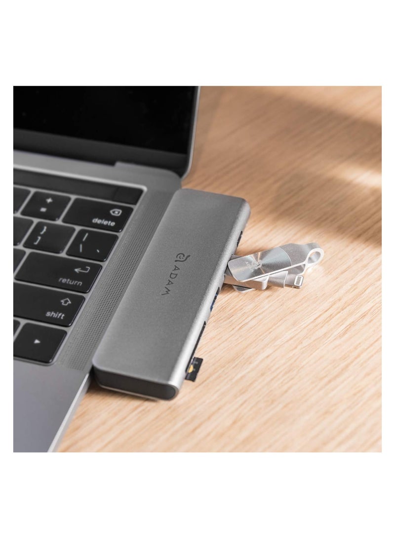 Adam Elements CASA Hub i8- USB-C 8-in-1 Hub For iMac & iMac Pro, Silver - Image 4