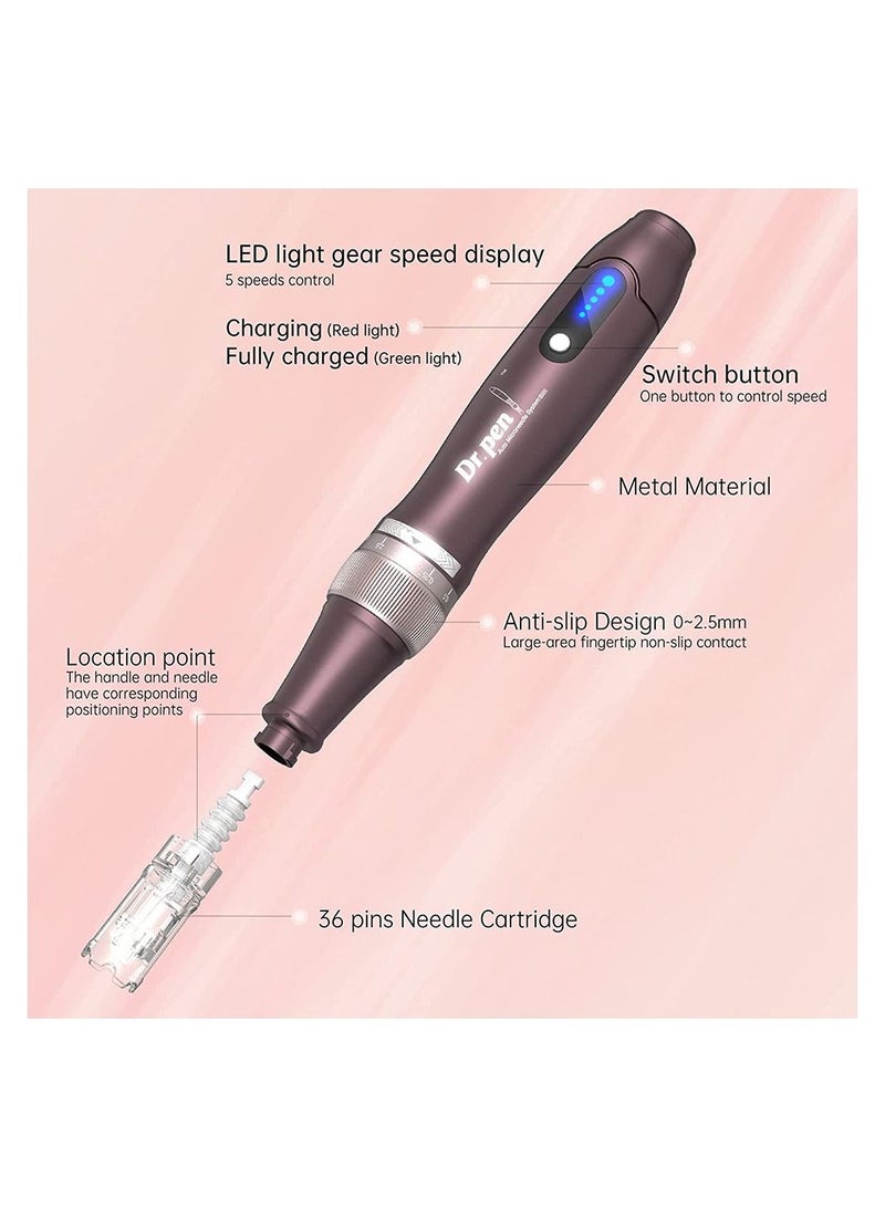 Dr pen Dr.pen A10 قلم ديرما لاسلكي للوجه والجسم مجموعة أدوات العناية بالبشرة قلم ميكرونيدلنج احترافي - Image 5