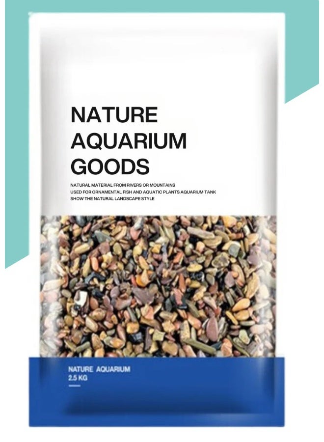 حوض أسماك طبيعي 2.5 كجم رمل عالي الجودة لحصى النهر - Image 2