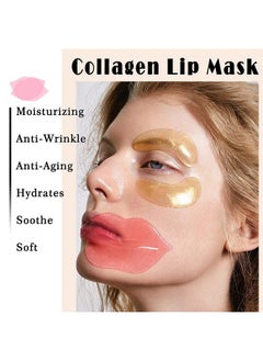 VEZE Lip Masks 20 Pcs, Mask For Dry Lip, Sheets, Collagen Skin Care, Crystal Pads Moisturizing, Anti-Wrinkle, Anti-Aging, Firms & Hydrates Lips, Sleep Pink Count (Pack Of 1)  - Image 5
