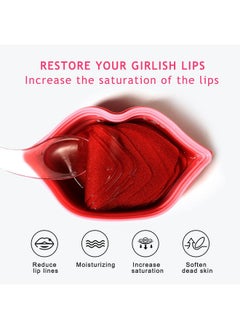 VEZE Lip Masks 20 Pcs, Mask For Dry Lip, Sheets, Collagen Skin Care, Crystal Pads Moisturizing, Anti-Wrinkle, Anti-Aging, Firms & Hydrates Lips, Sleep Pink Count (Pack Of 1)  - Image 4