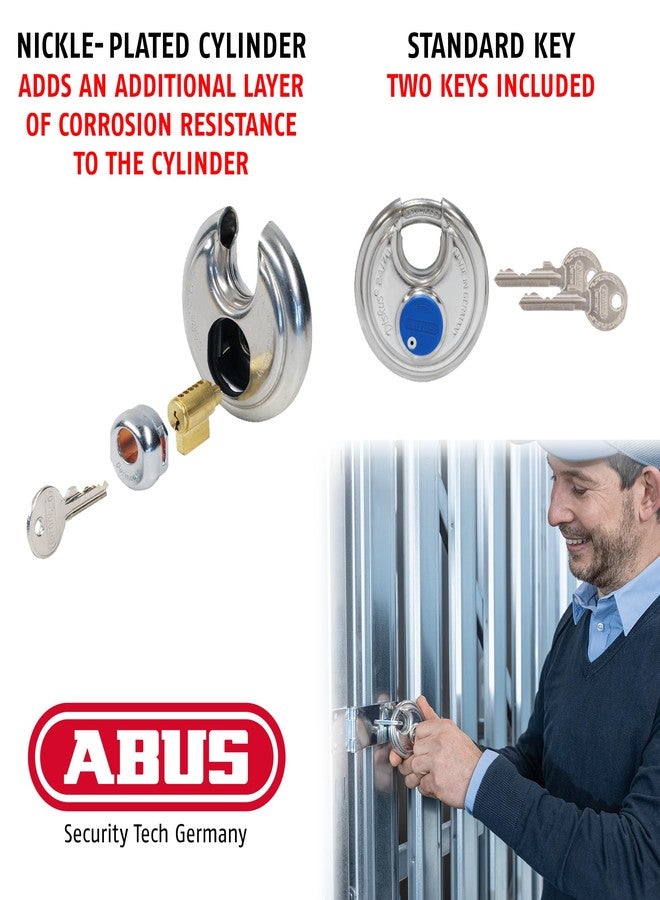 أباس قفل تخزين ABUS 24IB/70 Diskus مزود بمفتاحين للاستخدام الخارجي والتخزين والبحرية، بعرض 2.75 بوصة (70 مم) (متشابه المفاتيح، 1) - Image 3