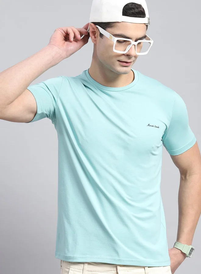 Monte Carlo Slogan Print Round Neck Short Sleeve T-Shirt