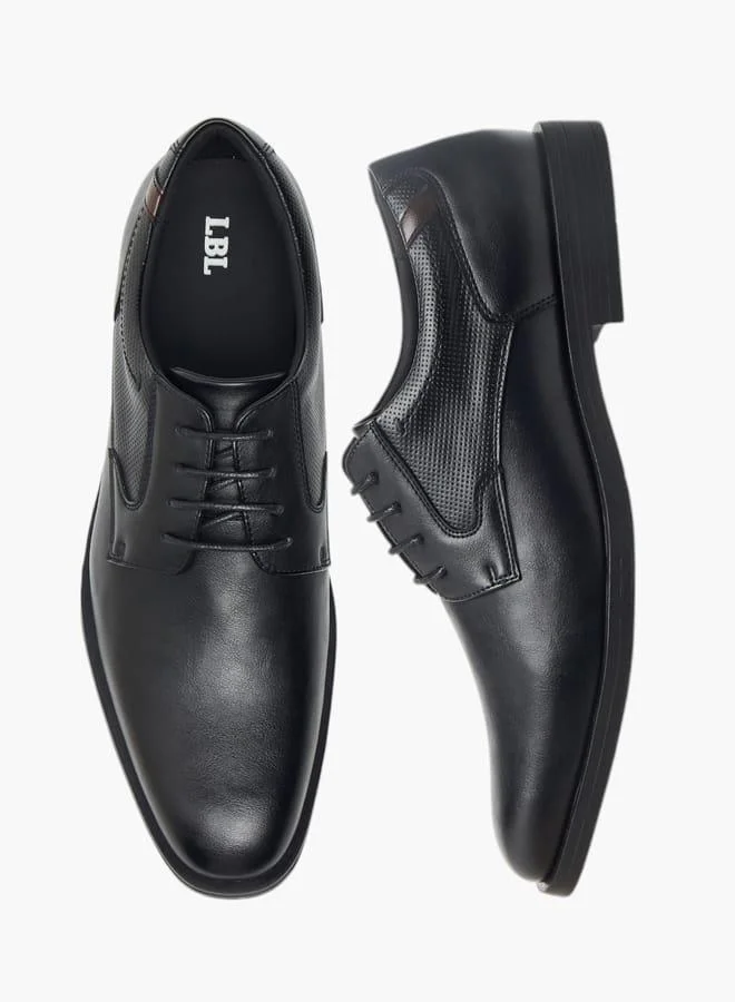 LBL by Shoexpress Mens Textured Derby Shoes With Lace-Up Closure