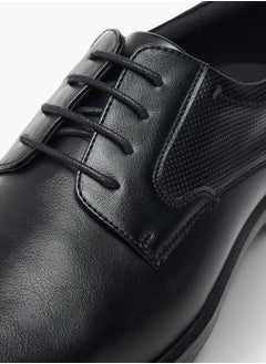 LBL by Shoexpress Mens Textured Derby Shoes With Lace-Up Closure  - Image 4