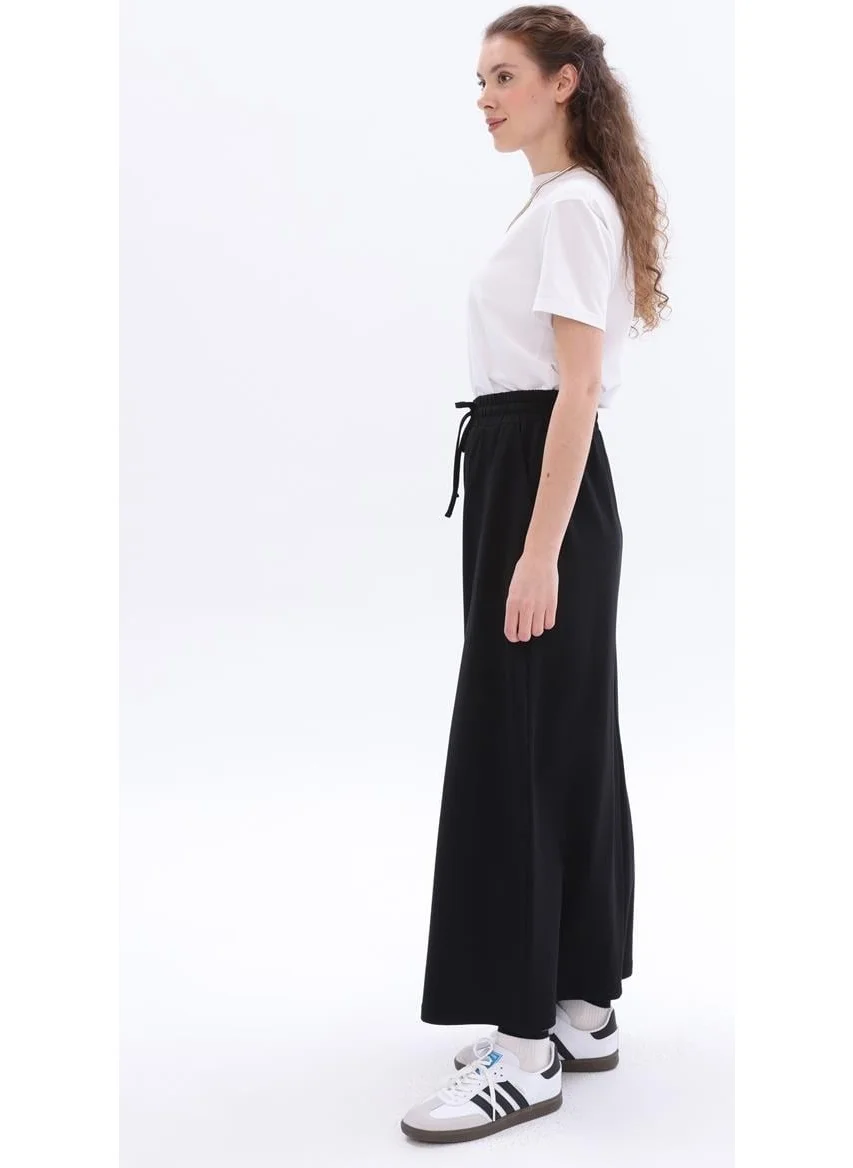 Allday Black-Cotton Two Pocket Skirt