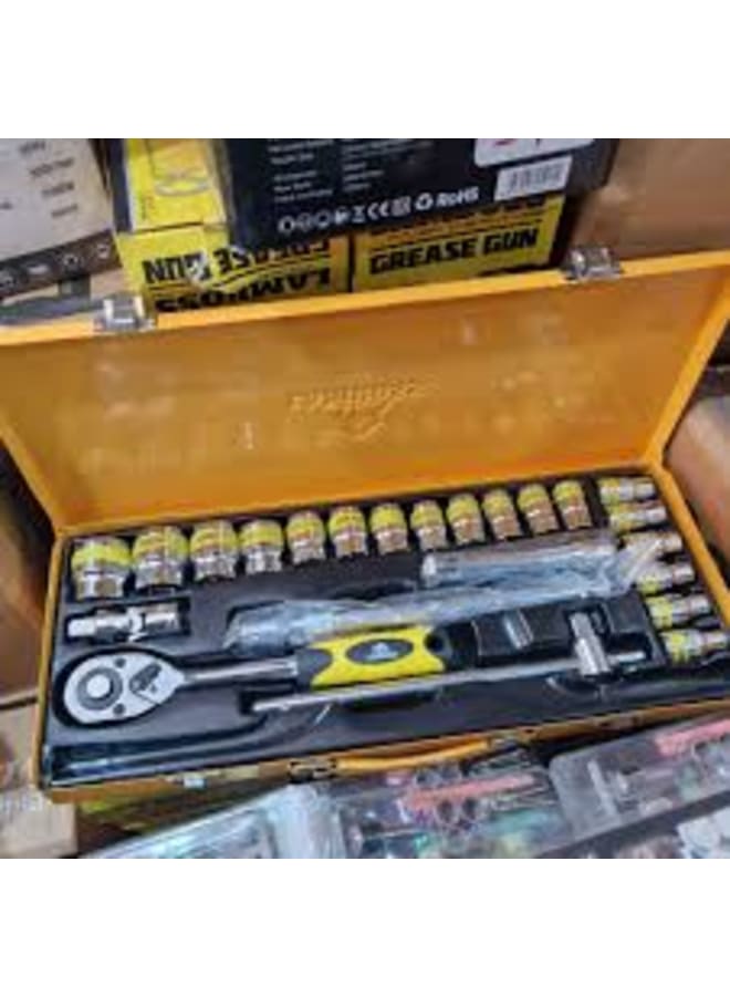 HARDMAX Taiwanese 24-piece half-inch socket set, heavy-duty sheet metal bag 