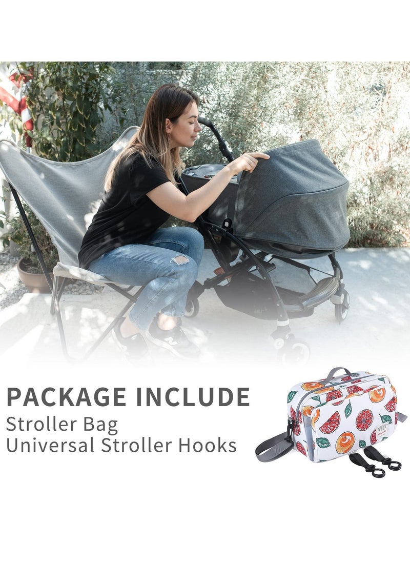 Diaper Bag Premium Stroller Organizer Bag with Insulated Pocket Stroller Hooks and Adjustable Strap  Non-Slip Design Universal Fit for Most Strollers Ideal for Diapers Baby Items - Image 4