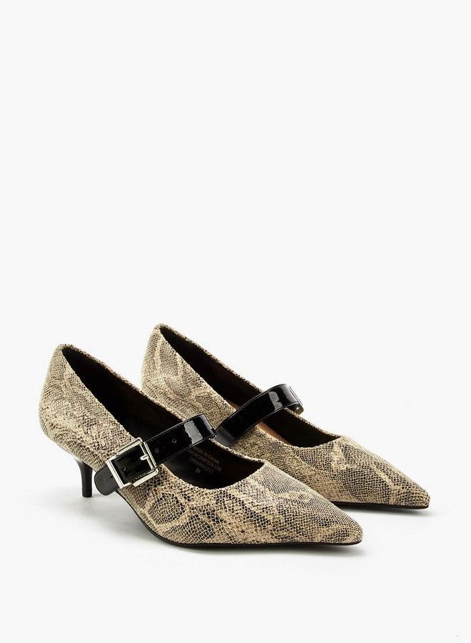 سيليست أحذية نسائية بطبعة حيوانات وكعب رفيع مدبب - Image 2