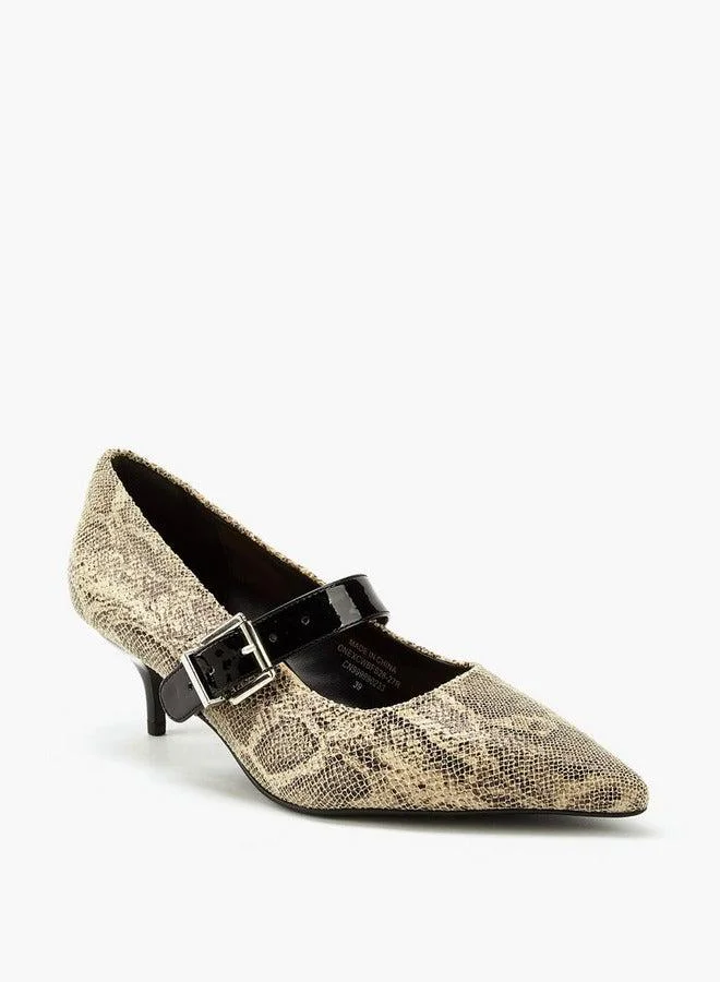 سيليست أحذية نسائية بطبعة حيوانات وكعب رفيع مدبب