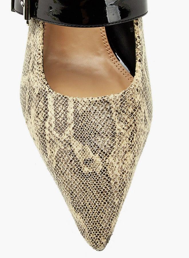 سيليست أحذية نسائية بطبعة حيوانات وكعب رفيع مدبب - Image 4
