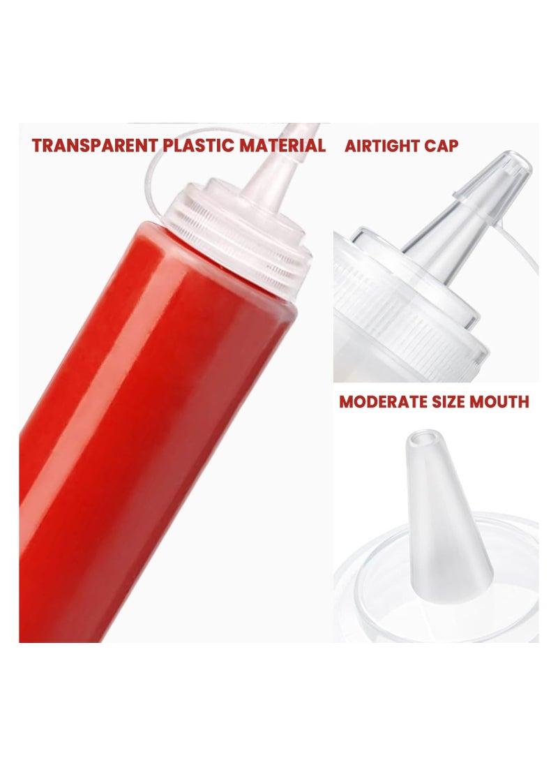 LIMITLESS 3 PC Squeeze Condiment Bottles with Twist On Cap Lids, 200ML Multipurpose Squirt Bottles, Dispensing Bottles for Sauce, BBQ, Paint, and Olive Oil  - Image 2