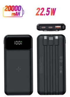 20000mAh Power Bank With Type-C And Lightning Output Cable Black,Large Capacity Battery,Long Battery Life,Suitable for Business Trip/Travel - pzsku/Z8D3CC27275FABE10737CZ/45/_/1740034269/06f26252-a53e-4199-a584-6c884be1afea